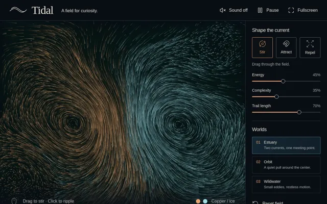Tidal homepage preview